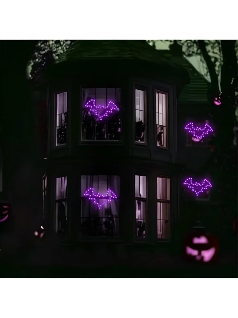 Halloween Window Lights, 2 Pack LED Waterproof Timer Indoor Decor